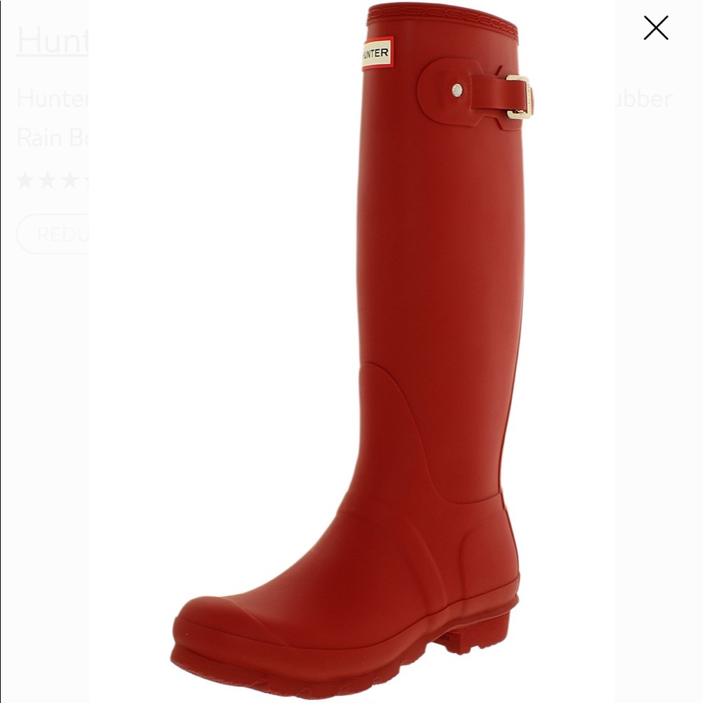 Red Hunter rain boots
